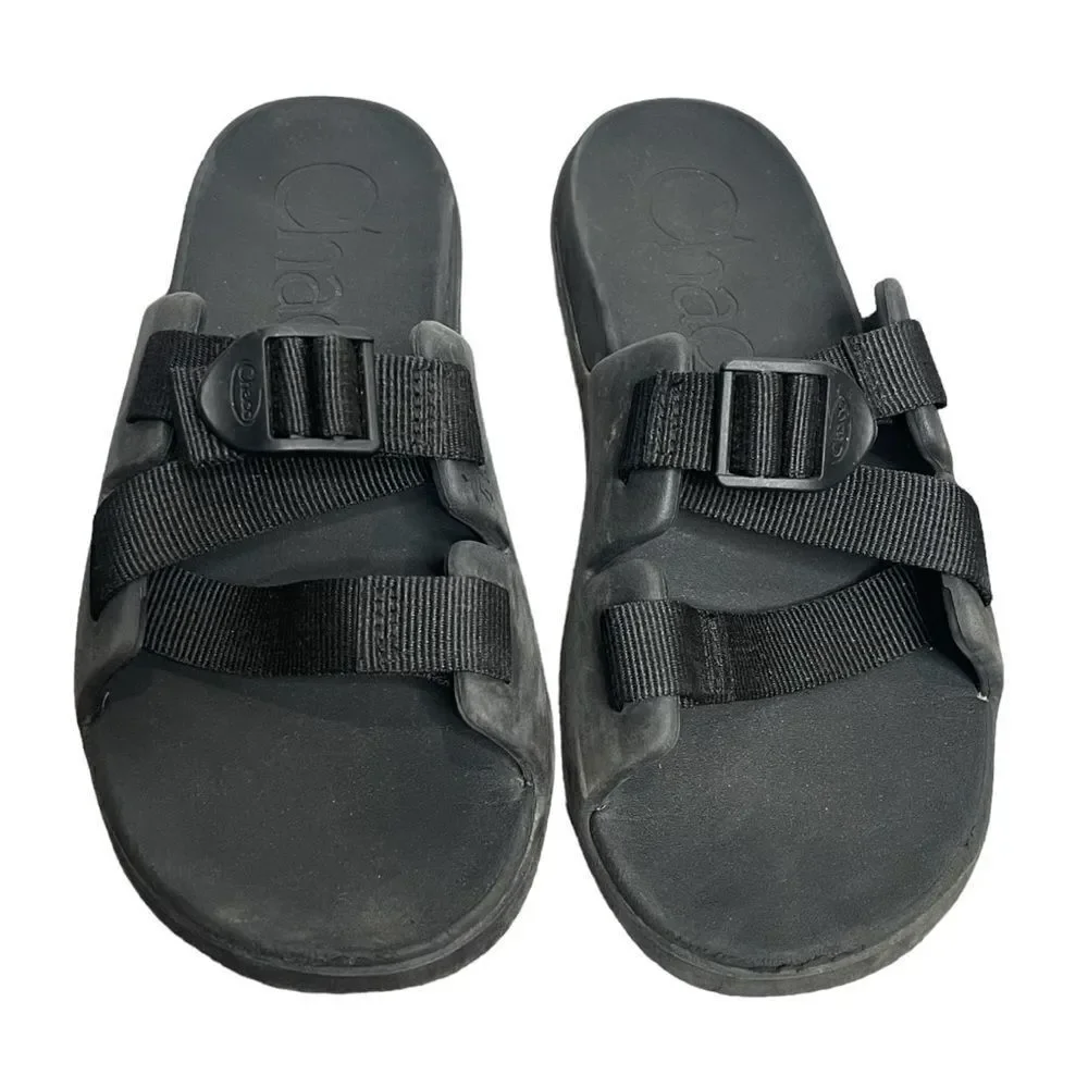 Chaco Kids Chillos Slide Slip-On Sandals in‎ Black Size 5M Youth Lounge Beach
